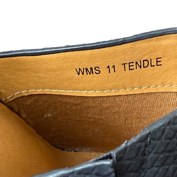 DOLCE VITA Tendle Block Heel Mule Sz 11 Black Snake Embossed Leather Pointy Toe - Picture 7 of 8